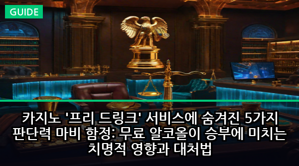 카지노 '프리 드링크' 서비스에 숨겨진 5가지 판단력 마비 함정: 무료 알코올이 승부에 미치는 치명적 영향과 대처법