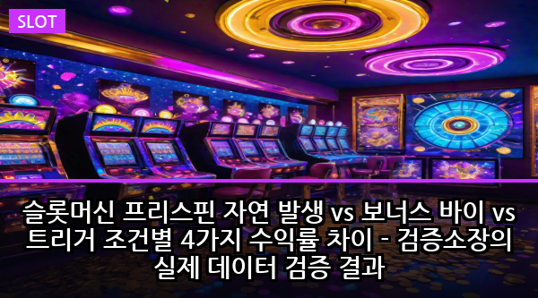 슬롯머신 프리스핀 자연 발생 vs 보너스 바이 vs 트리거 조건별 4가지 수익률 차이 - 검증소장의 실제 데이터 검증 결과