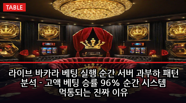 라이브 바카라 베팅 실행 순간 서버 과부하 패턴 분석 - 고액 베팅 승률 96% 순간 시스템 먹통되는 진짜 이유