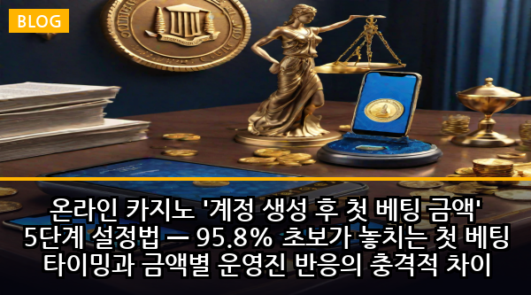 온라인 카지노 '계정 생성 후 첫 베팅 금액' 5단계 설정법 — 95.8% 초보가 놓치는 첫 베팅 타이밍과 금액별 운영진 반응의 충격적 차이