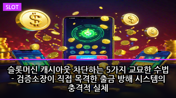 슬롯머신 캐시아웃 차단하는 5가지 교묘한 수법 - 검증소장이 직접 목격한 출금 방해 시스템의 충격적 실체