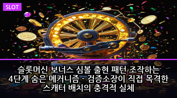 슬롯머신 보너스 심볼 출현 패턴 조작하는 4단계 숨은 메커니즘 - 검증소장이 직접 목격한 스캐터 배치의 충격적 실체