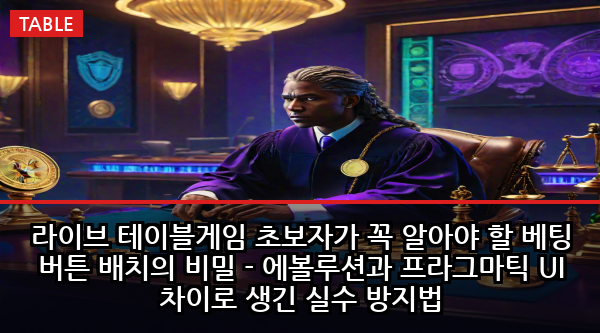 라이브 테이블게임 초보자가 꼭 알아야 할 베팅 버튼 배치의 비밀 - 에볼루션과 프라그마틱 UI 차이로 생긴 실수 방지법