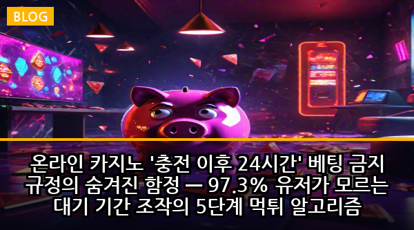 온라인 카지노 '충전 이후 24시간' 베팅 금지 규정의 숨겨진 함정 — 97.3% 유저가 모르는 대기 기간 조작의 5단계 먹튀 알고리즘
