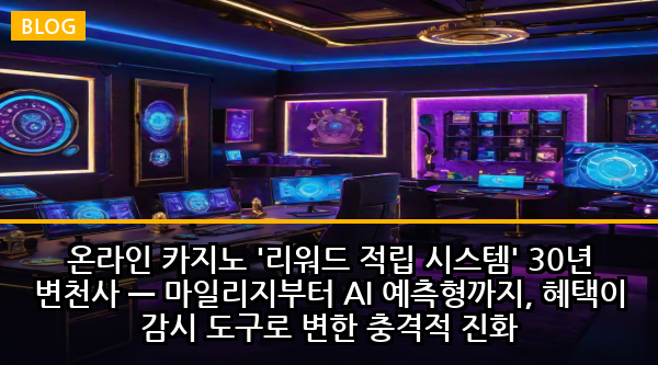온라인 카지노 '리워드 적립 시스템' 30년 변천사 — 마일리지부터 AI 예측형까지, 혜택이 감시 도구로 변한 충격적 진화