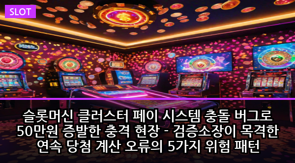 슬롯머신 클러스터 페이 시스템 충돌 버그로 50만원 증발한 충격 현장 - 검증소장이 목격한 연속 당첨 계산 오류의 5가지 위험 패턴