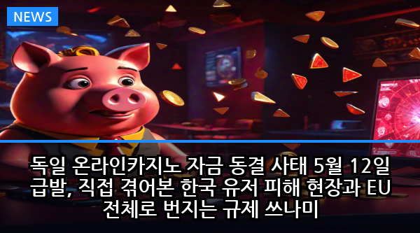 독일 온라인카지노 자금 동결 사태 5월 12일 급발, 직접 겪어본 한국 유저 피해 현장과 EU 전체로 번지는 규제 쓰나미