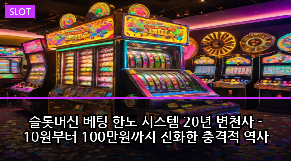 슬롯머신 베팅 한도 시스템 20년 변천사 - 10원부터 100만원까지 진화한 충격적 역사