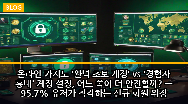 온라인 카지노 '완벽 초보 계정' vs '경험자 흉내' 계정 설정, 어느 쪽이 더 안전할까? — 95.7% 유저가 착각하는 신규 회원 위장 전략의 숨겨진 진실
