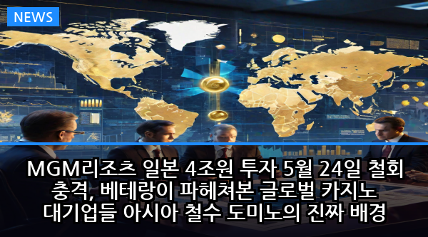 MGM리조츠 일본 4조원 투자 5월 24일 철회 충격, 베테랑이 파헤쳐본 글로벌 카지노 대기업들 아시아 철수 도미노의 진짜 배경
