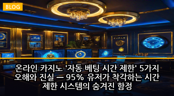 온라인 카지노 '자동 베팅 시간 제한' 5가지 오해와 진실 — 95% 유저가 착각하는 시간 제한 시스템의 숨겨진 함정