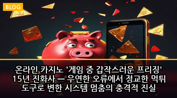 온라인 카지노 '게임 중 갑작스러운 프리징' 15년 진화사 — 우연한 오류에서 정교한 먹튀 도구로 변한 시스템 멈춤의 충격적 진실