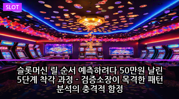 슬롯머신 릴 순서 예측하려다 50만원 날린 5단계 착각 과정 - 검증소장이 목격한 패턴 분석의 충격적 함정