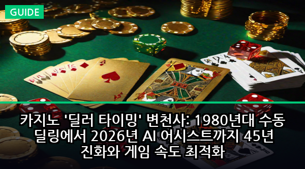 카지노 '딜러 타이밍' 변천사: 1980년대 수동 딜링에서 2026년 AI 어시스트까지 45년 진화와 게임 속도 최적화