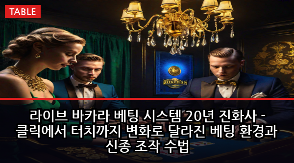 라이브 바카라 베팅 시스템 20년 진화사 - 클릭에서 터치까지 변화로 달라진 베팅 환경과 신종 조작 수법