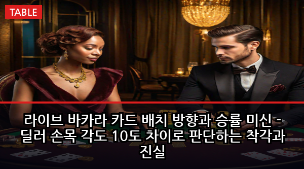 라이브 바카라 카드 배치 방향과 승률 미신 - 딜러 손목 각도 10도 차이로 판단하는 착각과 진실