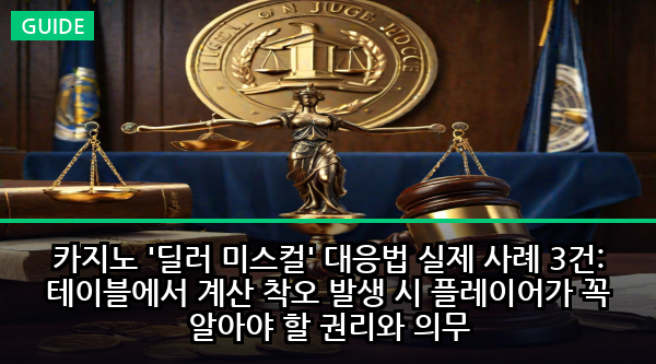 카지노 '딜러 미스컬' 대응법 실제 사례 3건: 테이블에서 계산 착오 발생 시 플레이어가 꼭 알아야 할 권리와 의무