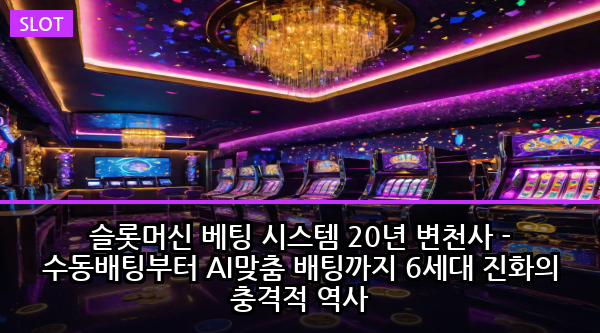 슬롯머신 베팅 시스템 20년 변천사 - 수동배팅부터 AI맞춤 배팅까지 6세대 진화의 충격적 역사