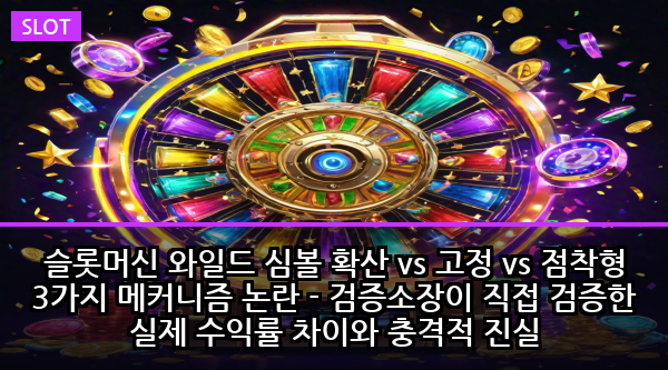 슬롯머신 와일드 심볼 확산 vs 고정 vs 점착형 3가지 메커니즘 논란 - 검증소장이 직접 검증한 실제 수익률 차이와 충격적 진실