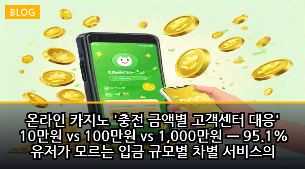 온라인 카지노 '충전 금액별 고객센터 대응' 10만원 vs 100만원 vs 1,000만원 — 95.1% 유저가 모르는 입금 규모별 차별 서비스의 충격적 진실