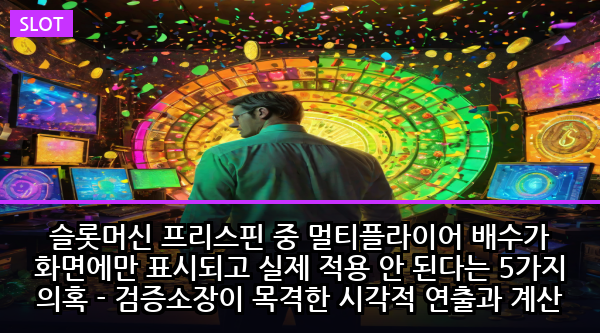 슬롯머신 프리스핀 중 멀티플라이어 배수가 화면에만 표시되고 실제 적용 안 된다는 5가지 의혹 - 검증소장이 목격한 시각적 연출과 계산 로직의 충격적 분리