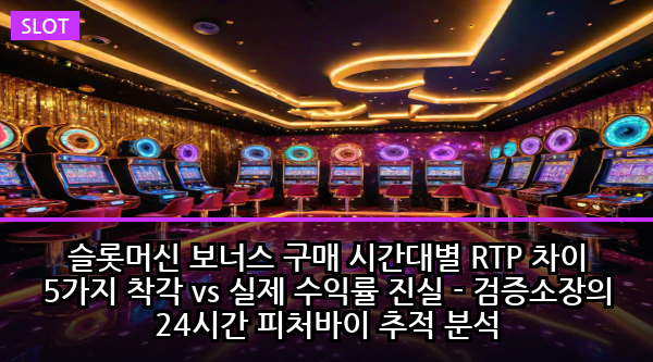 슬롯머신 보너스 구매 시간대별 RTP 차이 5가지 착각 vs 실제 수익률 진실 - 검증소장의 24시간 피처바이 추적 분석