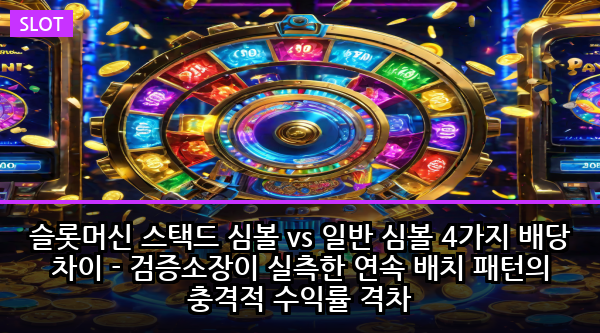 슬롯머신 스택드 심볼 vs 일반 심볼 4가지 배당 차이 - 검증소장이 실측한 연속 배치 패턴의 충격적 수익률 격차