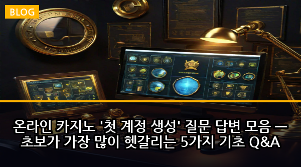 온라인 카지노 '첫 계정 생성' 질문 답변 모음 — 초보가 가장 많이 헷갈리는 5가지 기초 Q&A