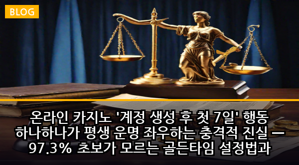 온라인 카지노 '계정 생성 후 첫 7일' 행동 하나하나가 평생 운명 좌우하는 충격적 진실 — 97.3% 초보가 모르는 골든타임 설정법과 치명적 실수 5가지