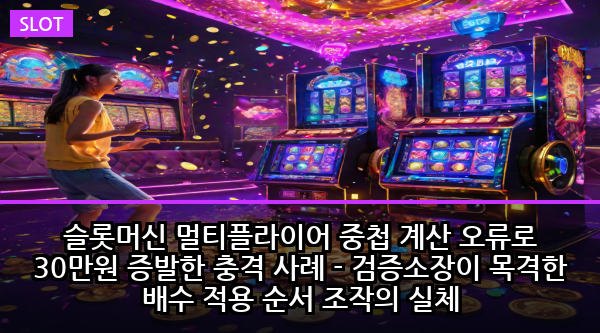 슬롯머신 멀티플라이어 중첩 계산 오류로 30만원 증발한 충격 사례 - 검증소장이 목격한 배수 적용 순서 조작의 실체