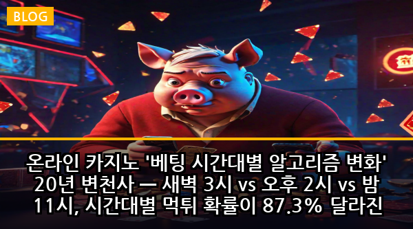 온라인 카지노 '베팅 시간대별 알고리즘 변화' 20년 변천사 — 새벽 3시 vs 오후 2시 vs 밤 11시, 시간대별 먹튀 확률이 87.3% 달라진 충격적 진화