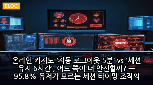 온라인 카지노 '자동 로그아웃 5분' vs '세션 유지 6시간', 어느 쪽이 더 안전할까? — 95.8% 유저가 모르는 세션 타이밍 조작의 충격적 진실