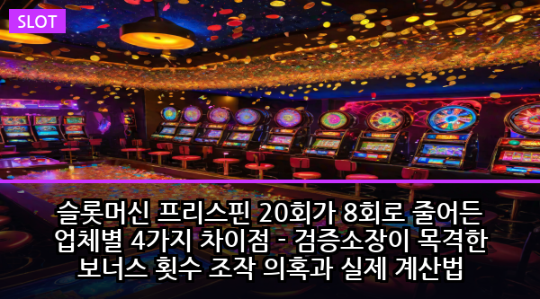 슬롯머신 프리스핀 20회가 8회로 줄어든 업체별 4가지 차이점 - 검증소장이 목격한 보너스 횟수 조작 의혹과 실제 계산법