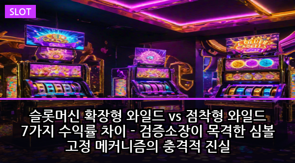 슬롯머신 확장형 와일드 vs 점착형 와일드 7가지 수익률 차이 - 검증소장이 목격한 심볼 고정 메커니즘의 충격적 진실